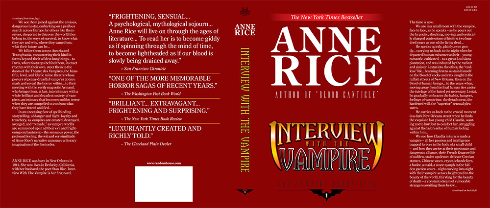 interview with the vampire dust jacket flat