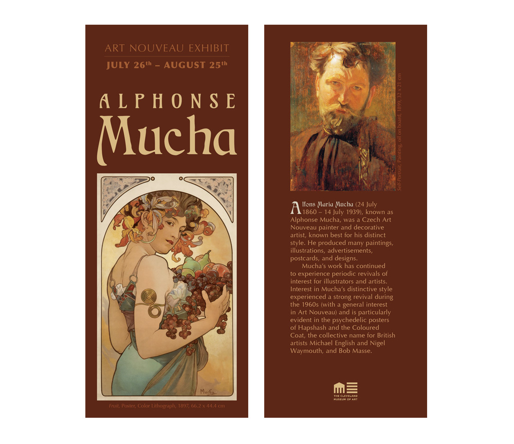 alphonse mucha brochure front and back