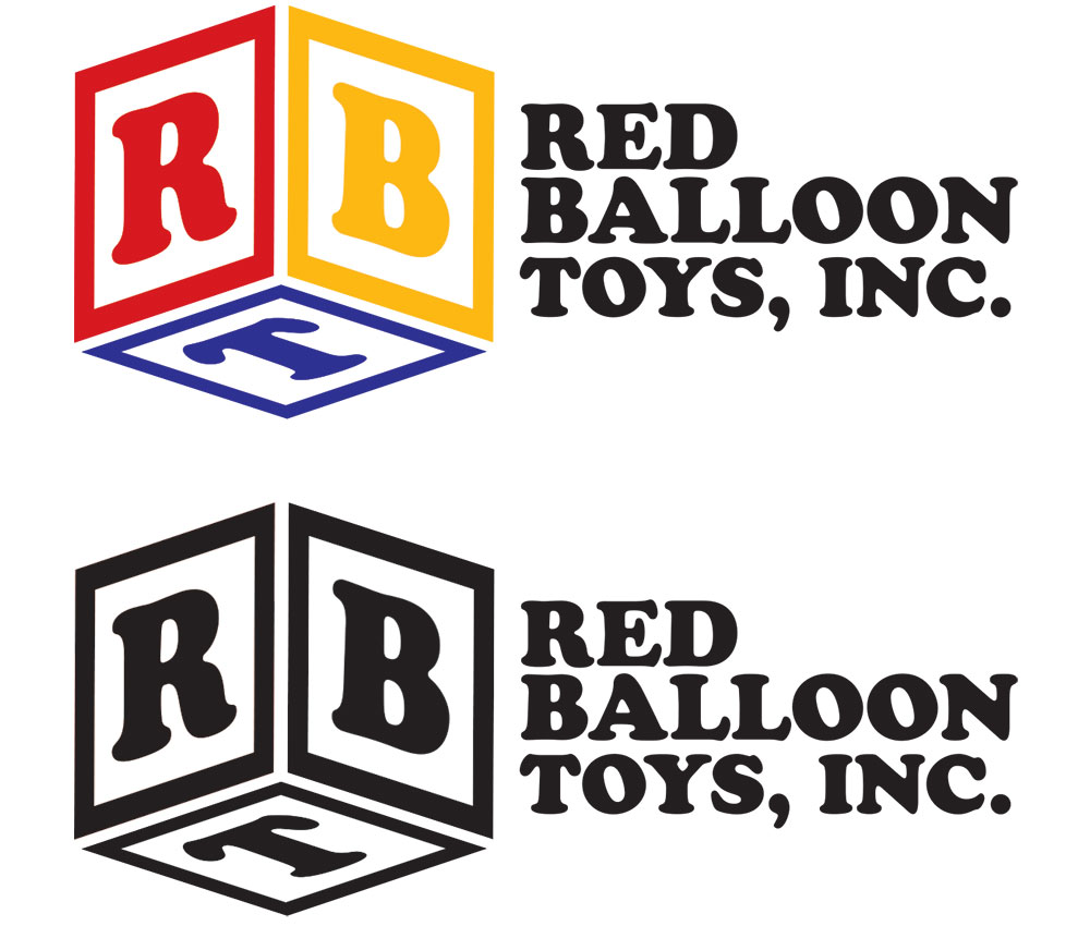 red balloon toys logo design
